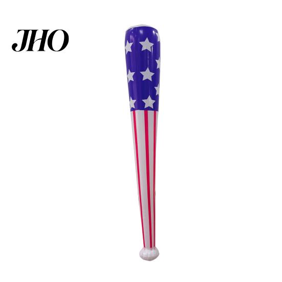 Large Inflatable Bat for Birthday Sports Theme Game Favors Baseball Toy Jumbo Wood Print Blow Up Pool Reusable Giant Ball Party Decorations