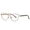 0 -0.5 -0.75 To -6.0 Blue Light Blocking Cat Eye Nearsighted Glasses For Women Metal Shortsighted Prescription Glasses Women