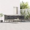 VidaXL Garden Lounge Set with Cushions 6 Pcs, Patio Furniture Set, Outdoor Furniture, Patio Sofa, Modern, 3187504