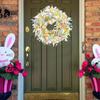 1 шт. Красочный пасхальный венок декор Весенние венки для входной двери Пастельный пасхальный искусственный венок Мини-весенний венок Венок на окно