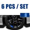 6 шт. автомобильные наклейки, светоотражающие наклейки на обод колеса автомобиля, виниловые предупреждающие наклейки, решетчатые полоски, наклейки на гоночные колеса для размеров 16-21 дюймов