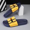 Fashion Men's Double Buckle Sandals Wide Width Beach Slides Arch Support Non-Slip Flat Sandals for Outdoor EVA Comfortable Beach Slidesr