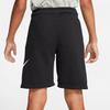 Nike Детские шорты прямого кроя с принтом логотипа из хлопка, детские шорты черного цвета CK0509-010