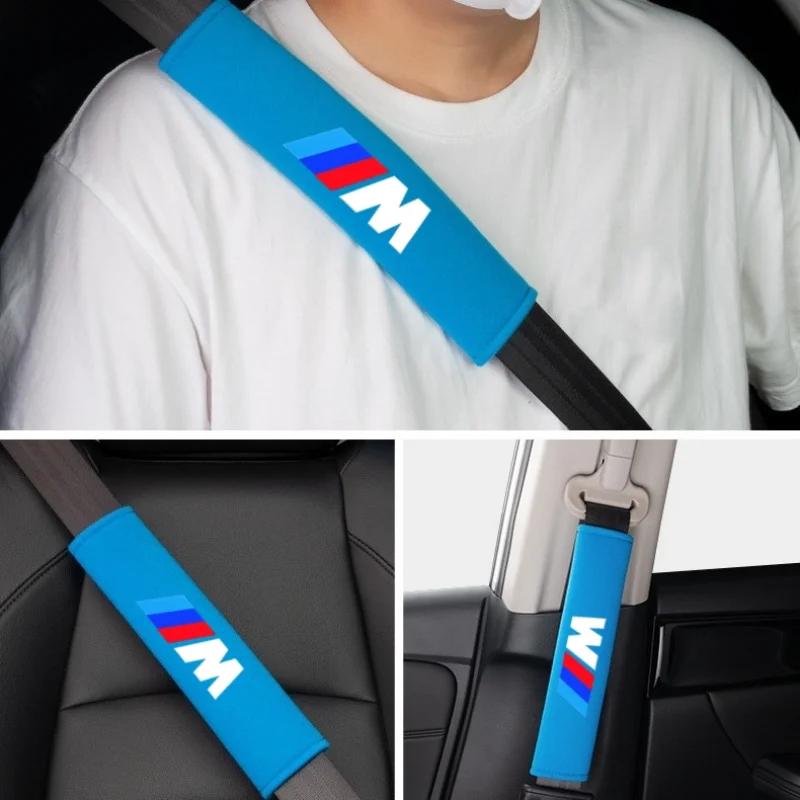 Car Sticker 2025 Hot Car Seat Belt Shoulder Cushion Pad Protection For BMW M Power Performance M3 M5 X1 X3 X5 X6 E46 E39 E36 E60
