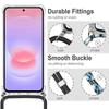 Coque Silicone - BOOLING - pour Samsung Galaxy A37 5G - Antichoc Transparent avec Cordon Blanc
