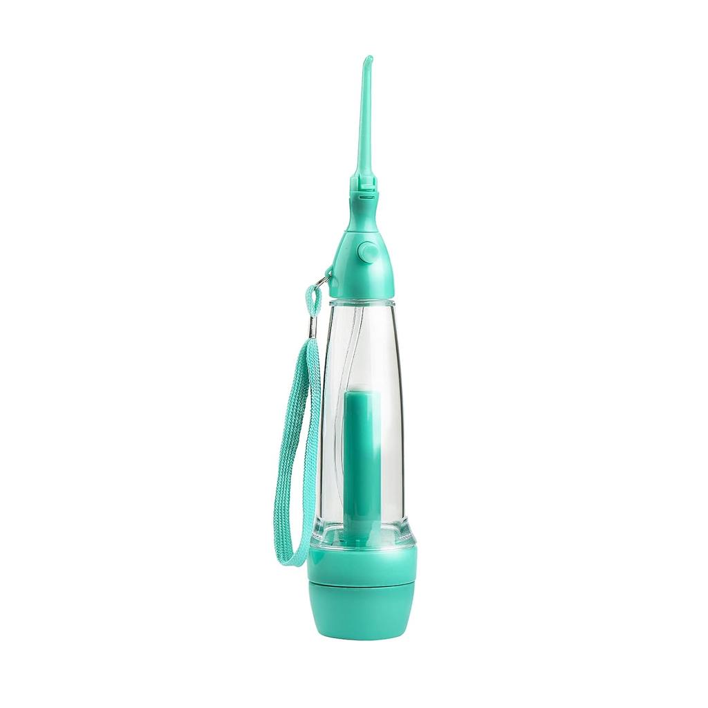 Water Dental Flosser Oral Irrigator Non Electric Portable Cordless Manual Air Pressure Simple Operation for Home and Travel