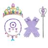 Cross-border foreign trade children's mermaid tail girls pearl necklace bracelet ring earrings set girl baby accessories