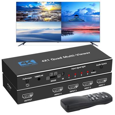 HDMI сплиттер экрана 4 входа 1 выход HDMI переключатель разделения экрана 4K HDMI переключатель 4x1 переключатель экрана hdm i 1080P одновременное отображение 4 экранов Бесшовный