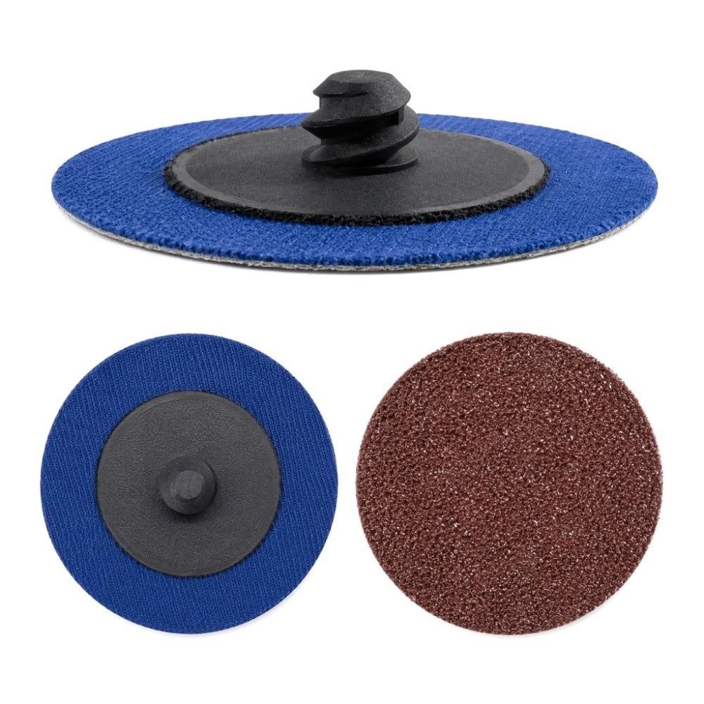 50pcs 2 Inch Roll Lock Discs Coated Quick Change Discs Sanding Grinding Discs Die Grinder