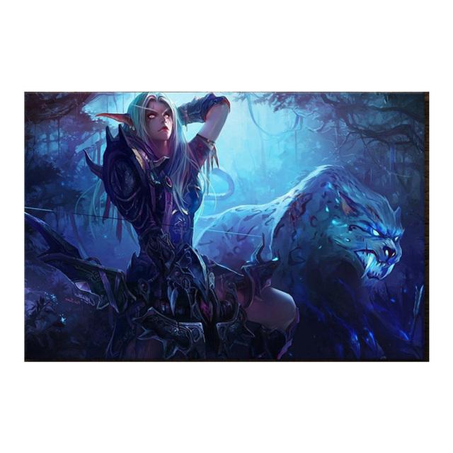 Классическая популярная игра World of Warcraft, художественные плакаты и принты, холст, картина, настенное искусство, картина для мальчика, игровая комната, украшение для дома без рамки