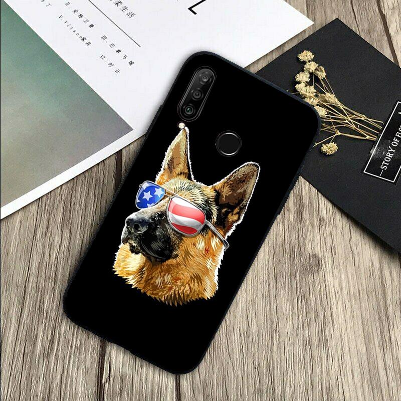 German Shepherd Dog Cartoon For Huawei Nova 11 9 10 SE Y70 Y60 Y90 Y61 Y91 Y73 Y72 12i 11i 8i P30 P40 Lite P60 Pro Case