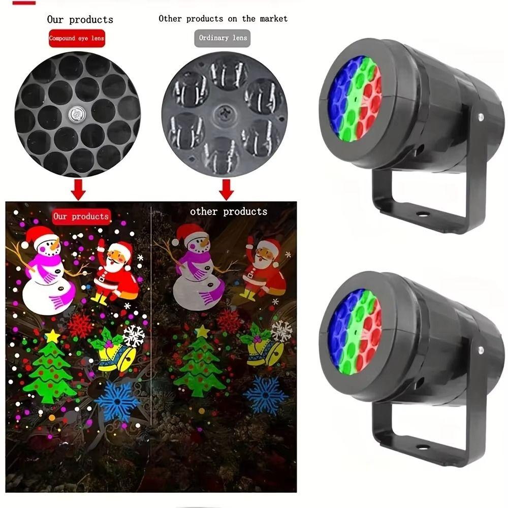 16 Kinds of Patterns Halloween Projection Lamp Party LED Projector Light Holiday Decoration