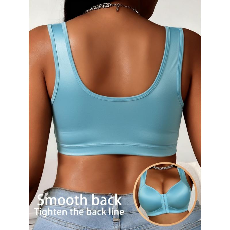 Women S Front Closure Push Up Plus Size Smooth Sports Bra No Underwire