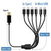 Кабель для зарядки Type-C на 3 Micro USB+3 Type C 1 к 6 Зарядный шнур Универсальный кабель USB C Только для зарядки