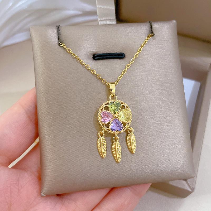 Ожерелье-подвеска в форме ловца снов для женщин 2025 Новая мода Ювелирные изделия из нержавеющей стали Аксессуары для свадебной вечеринки