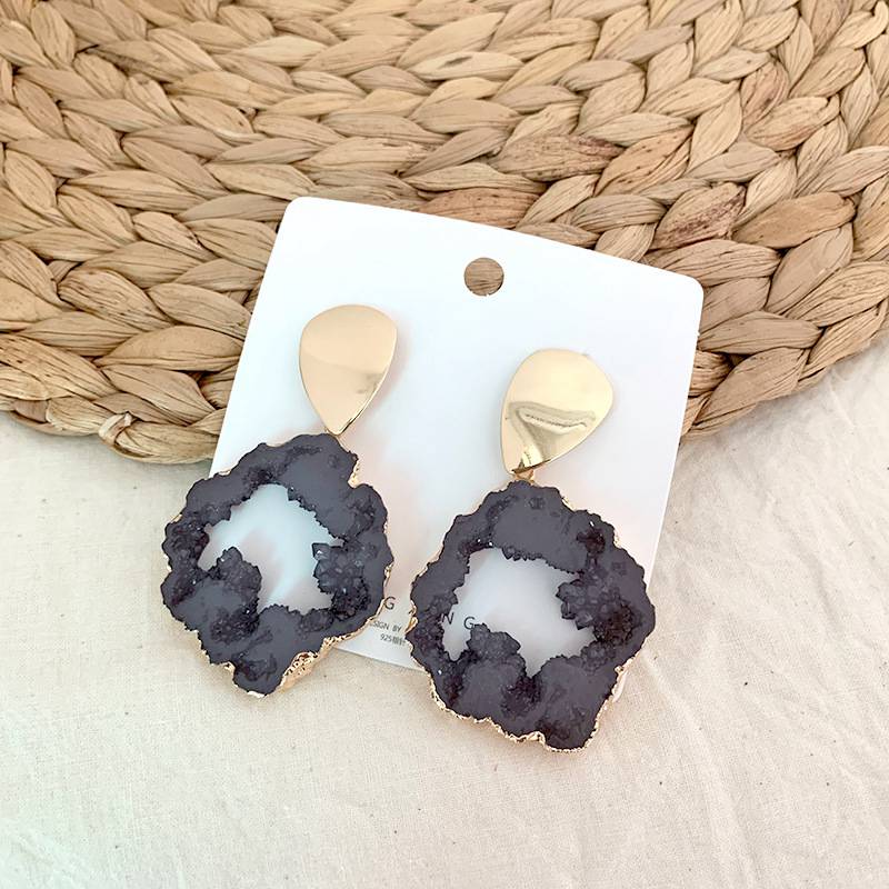 Серьги-гвоздики Изысканные модные нестандартные серьги с геометрией в форме капли из натурального камня женские ювелирные изделия серьги элегантные красивые