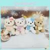 Cute Bear Plush Keychain Soft Toy With Pp Cotton For Birthday Party Favors