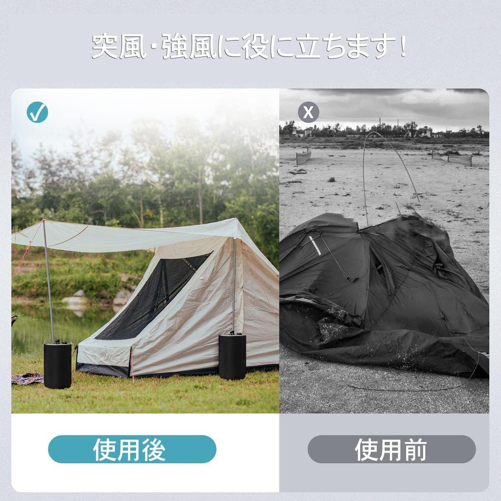 Hunenoru Tent Weight Water Filling Type 20 кг Набор из 4 брезентовых палаток Груз 20 л Песок Filling Type для брезентовой палатки Multi Weight One Touch Tent Compact