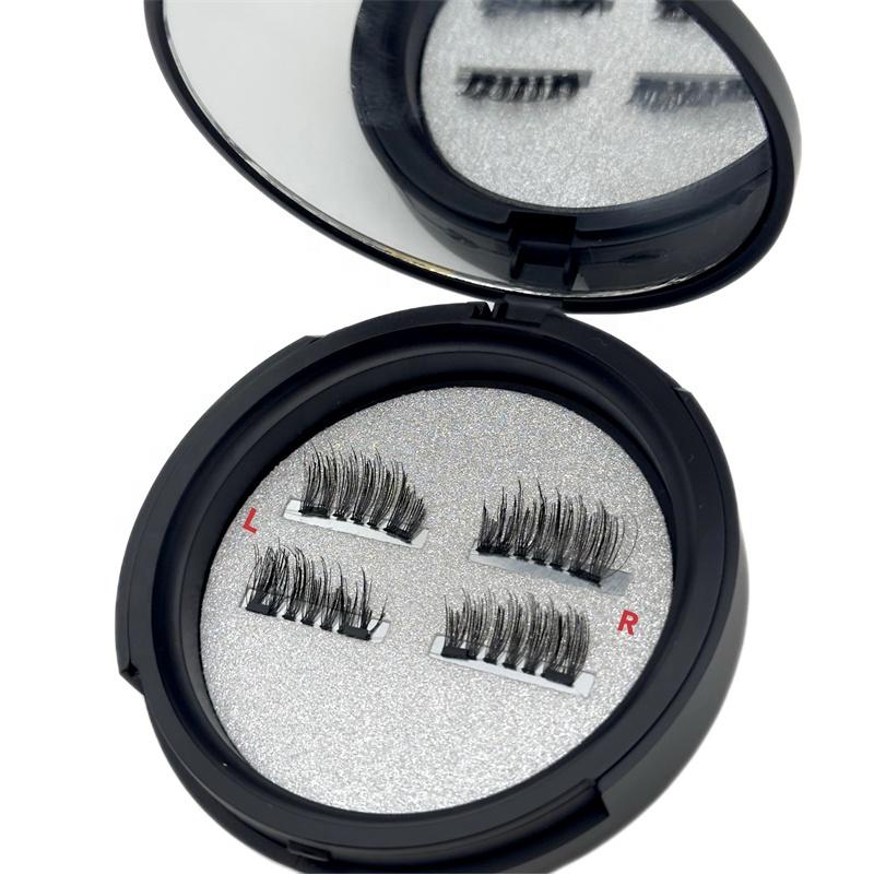 New No Glue No Eyeliner Handmade Synthetic Hair Cruelty-Free Reusable Half False Eyelashes Soft Band Quantum Magnetic
