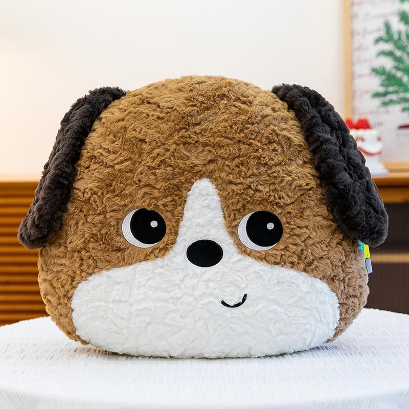 Cartoon Beagle Animal Head Plush Toy For Bedroom Decor And Comfort