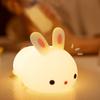 Rabbit Night Nursing Bedside Lamp Wenscha Table 7 Color USB 2 Level LED Indirect Bedroom Rabbit Cute Bedside Birth Prefecture Light, Light, Present,