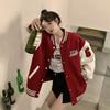 Harajuku Y2k Oversized Bomber Jackets Women Letter Print Embroidery Varsity Baseball Jacket Vintage Korean Streetwear