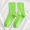 Colorful Women's Medium-Tube Cotton Socks - Trendy Macaron Candy Colors for Spring and Autumn