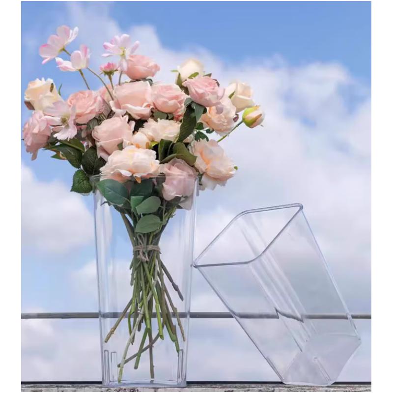 Transparent Square Flower Arranging Bucket