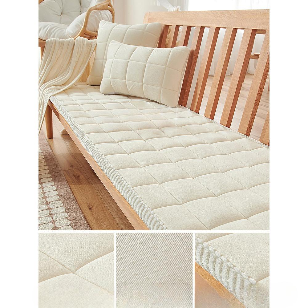 Crystal Velvet Sofa Cushion Autumn and Winter Non-Slip Seat Cushions Thickened Solid Wood Sofa Cover Seat Cushion