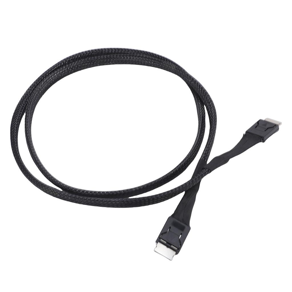 SFF 8611 4i to SFF 8611 4i Cable PCIe4.0 64Gpbs SSD Data Active with Nylon Cable Jacket 39.3in for Server Connection