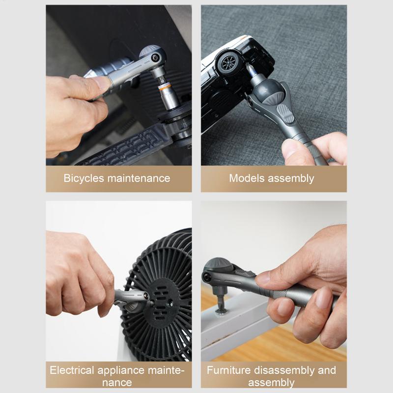 Набор трещоток с насадками, магнитный привод, 40 прецизионных насадок, многофункциональный, вращение на 180 градусов, полный набор для автомобиля