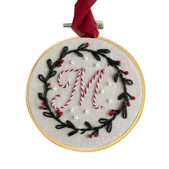 Сделай сам Вышитое Рождественское Украшение Вышивка Инициала Набор для Рукоделия Мини Рождественский Набор для Вышивания для Начинающих