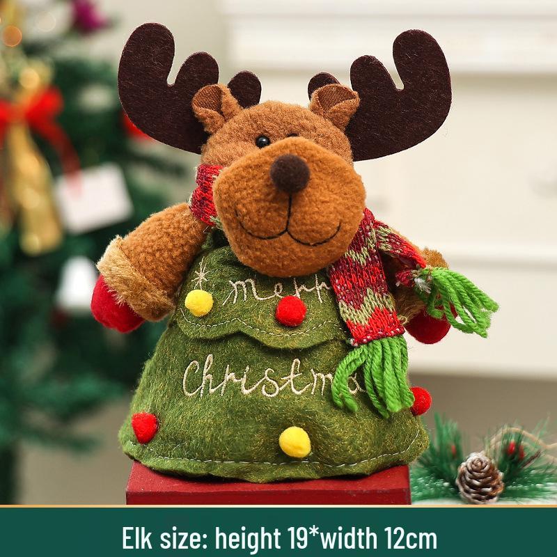 Рождественские подарочные сумки: Детский мультяшный декор в виде конфет и яблок в форме Санты и елки