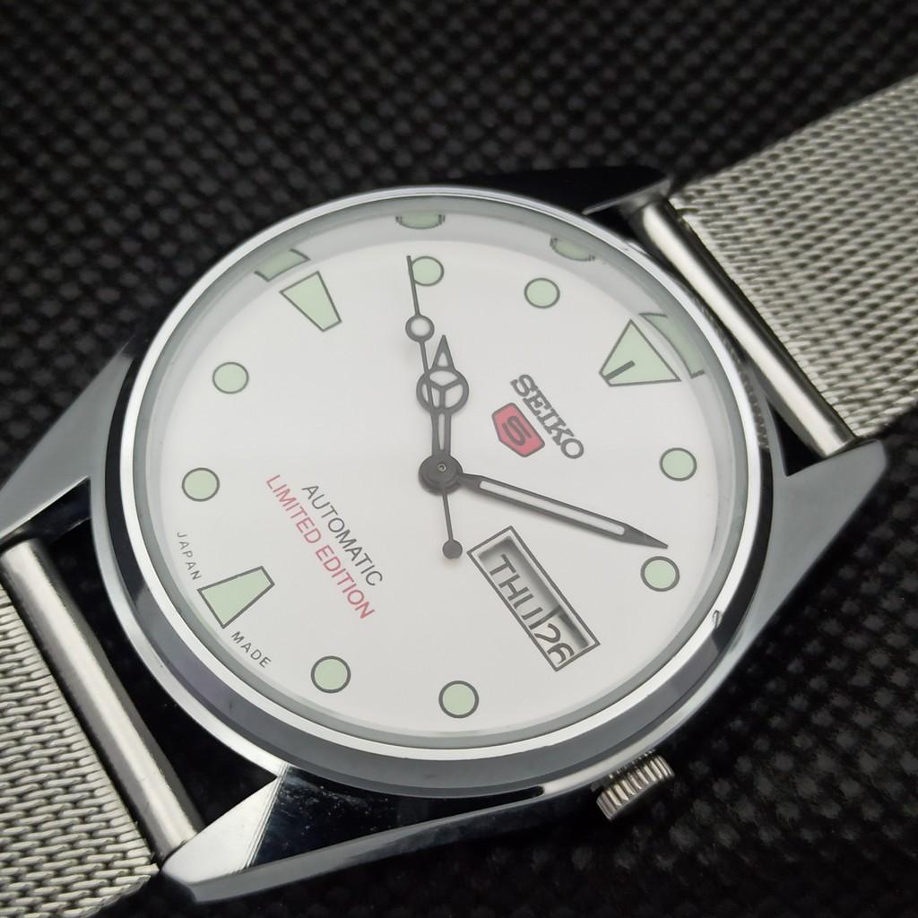 ВОССТАНОВЛЕННЫЕ ВИНТАЖНЫЕ МУЖСКИЕ ЧАСЫ SEIKO 5 AUTOMATIC JAPAN DAY/DATE a266365-8