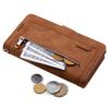For iPhone 17 Pro Max Case 9 Card Slots Zipper Wallet PU Leather Phone Cover with Wrist Strap