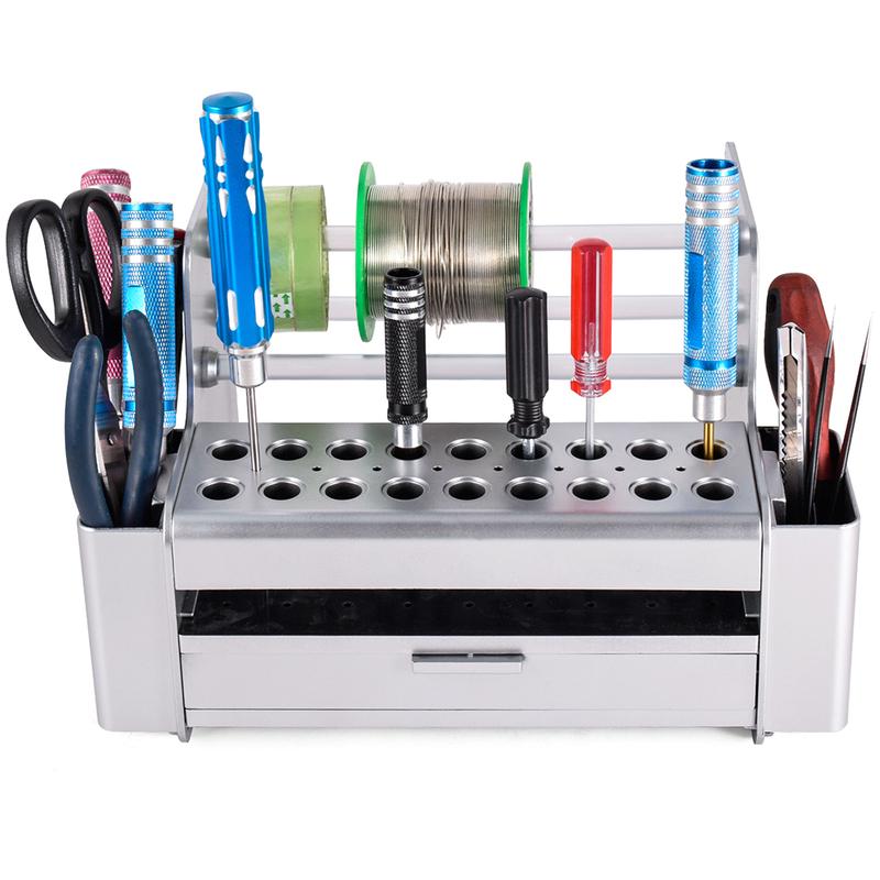 9IMOD Multifunctional Screwdriver Storage Rack Holder Desktop Stand for Hex & Cross Screw Drivers RC Repair Tools Organizer Kit