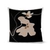 American Retro Maillard Style Pillowcase Living Room Sofa Bedroom Backrest Cushion Abstract Short Velvet Pillowcase