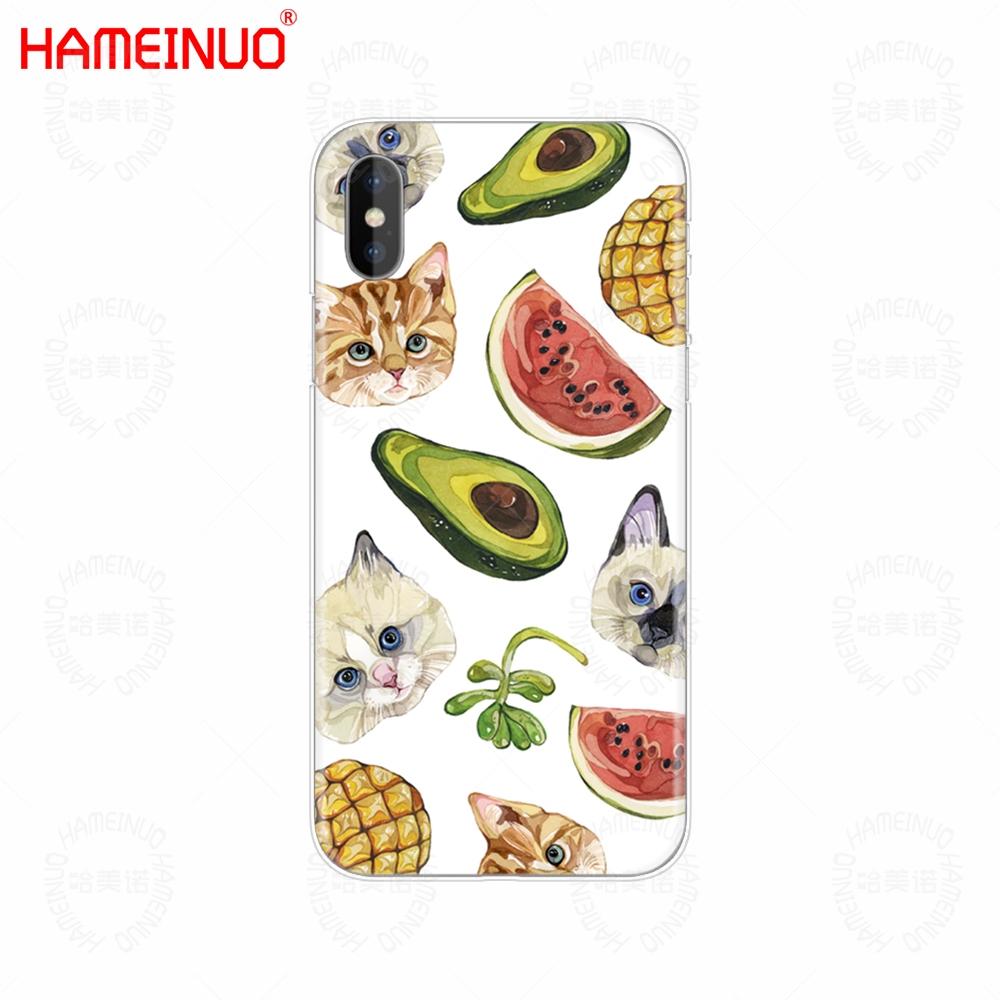 HAMEINUO чехол для мобильного телефона с авокадо и фруктовым рисунком для iphone X 8 7 6 4 4S 5 5S SE 5c 6s plus