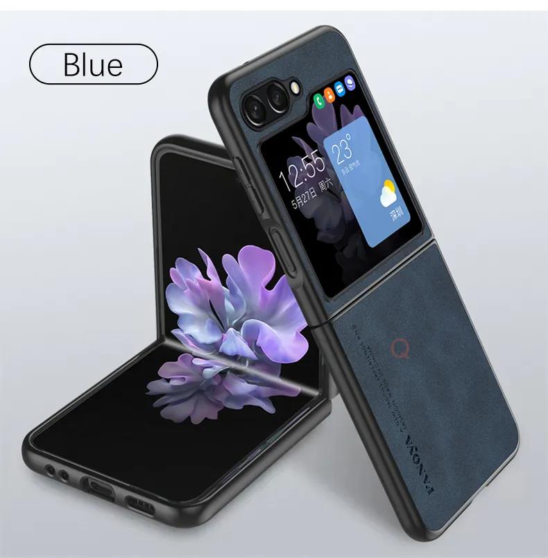 Для Samsung Galaxy Z Flip6 Flip5 Flip4 Flip3 5g Роскошный винтажный чехол из овчины на Flip 6 5 4 3 мужской противоударный чехол Zflip