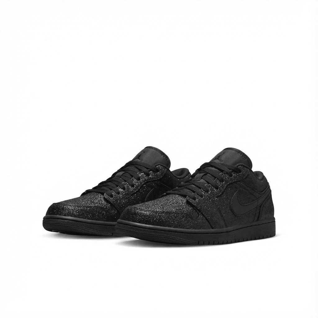 Jordan Air Jordan 1 Low Винтажные Баскетбольные Кроссовки Унисекс Черный Алмаз 553558-093(Команда133-aj)