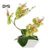 Artificial Butterfly Orchid Flower Phalaenopsis Home Office Decor with Flowerpot