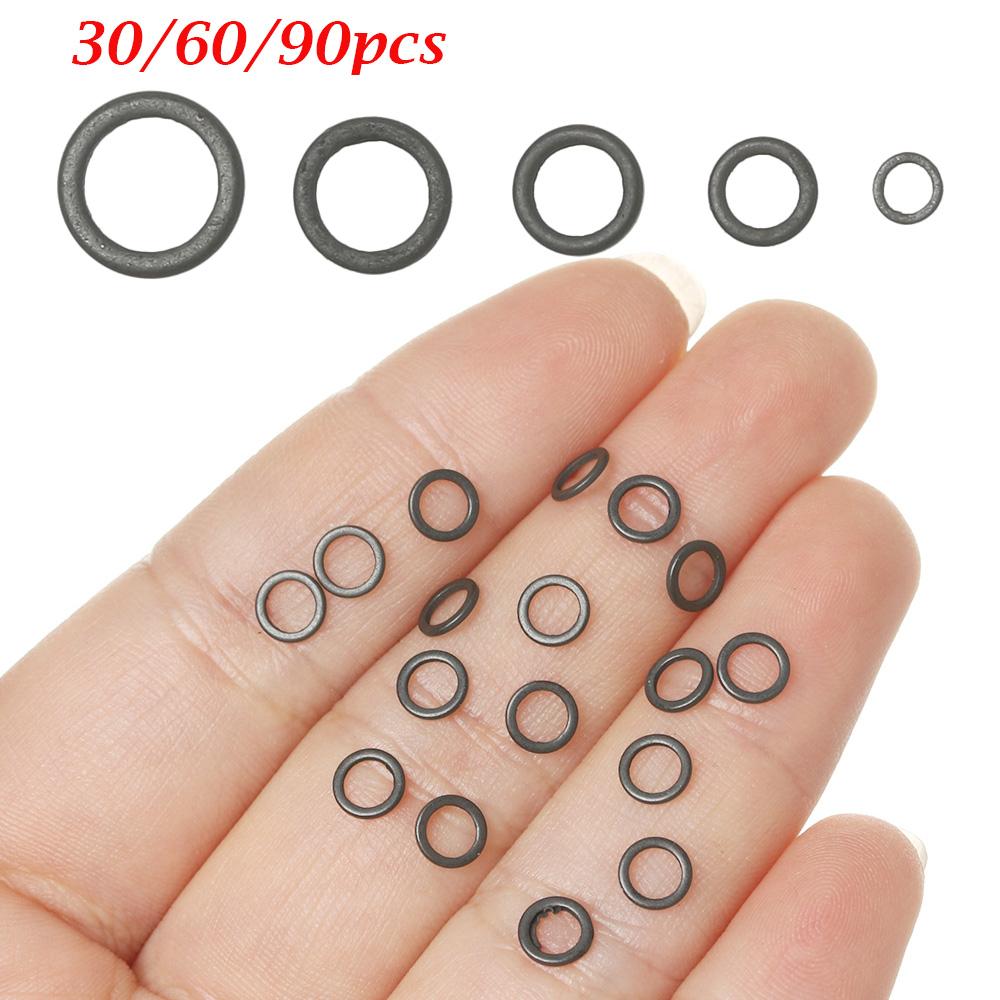 4.4mm 5.3mm Metal Carp Fishing O Ring Terminal End Tackle Accessory Tippet Rig Ring Flat Round Matt