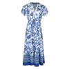 Summer Women's Dress Casual A-line Long Ethnic Printed Dresses