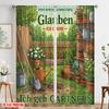 2pcs 2D Flat Printing Curtains Believe Garden Yard Polyester Without Electricity Seasonal Party & Holiday Decor Perfect for New