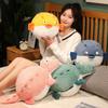 Cute Chubby Little Crocodile Throw Pillow Plush Toy Doll Puffer Fish Doll Home Pillow Cushion Nap Cover Blanket
