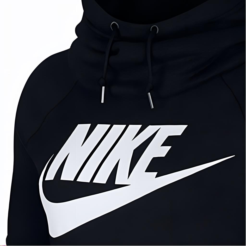 Nike Логотип American Vintage Print Hoodie Drawstring Hoodie Women Hoodies Black 938061-010