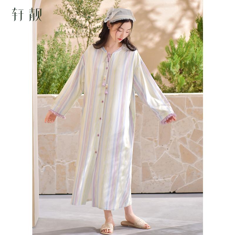 Xuan Pretty Women's Pure Cotton Long-Sleeved Nightgown