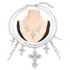 Fashionable Neck Jewelry Chic Crosses Pendant Necklace for Parties Gatherings Stylish Neckchain Accessory for Women