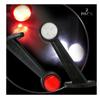 6 SMD Боковой габаритный фонарь на резиновой ножке – Красный/Прозрачный контурный фонарь 12 В Гибкое резиновое основание | Совместим с грузовиком, караваном, Kenworth, (Набор из 4)