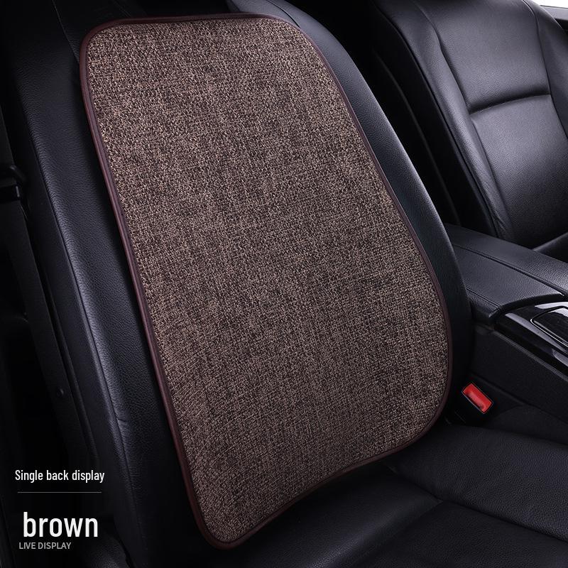 All-Season Linen Car Seat Cushion Set: Three-Piece Universal Fit for Driver/Passenger and Rear Seats